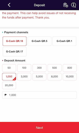 ✍️Step 2: enter the deposit amount. 