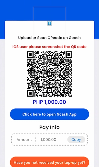 ✍️Step 4: Players go to their GCash wallet and scan the QR code to pay.