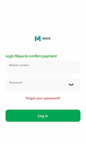 ✍️Step 3: Enter your mobile number and PayMaya wallet password.