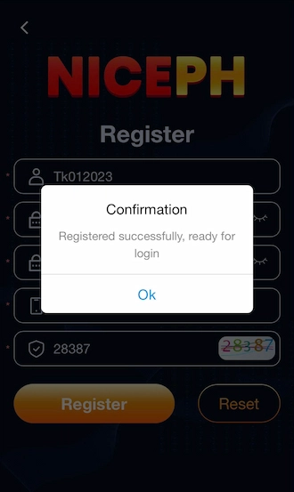 ✍Step 3: Click Register and complete registration